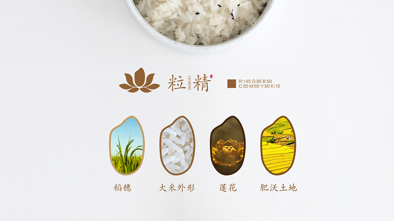 粒精品牌大米Logo設計 從一粒米到一份匠心